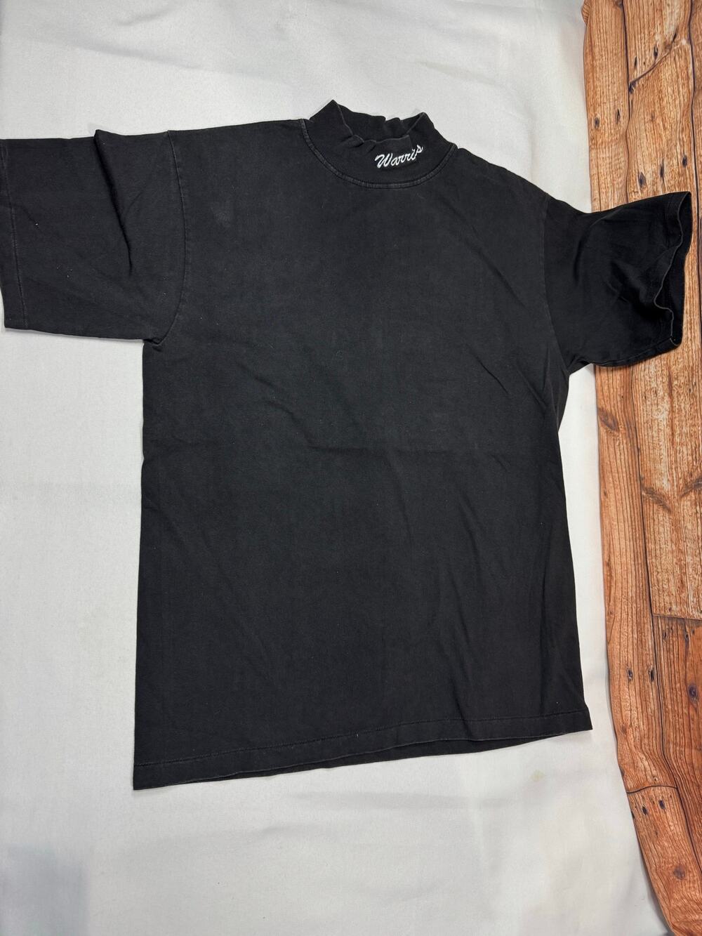 Vintage Eagle USA Black Shirt Medium Warriors Embroidery Single Stitch USA